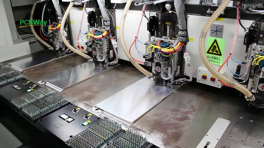 Various machines used in PCB manufacturing.