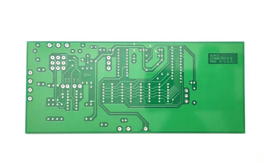 A simple single-layer PCB with basic components.