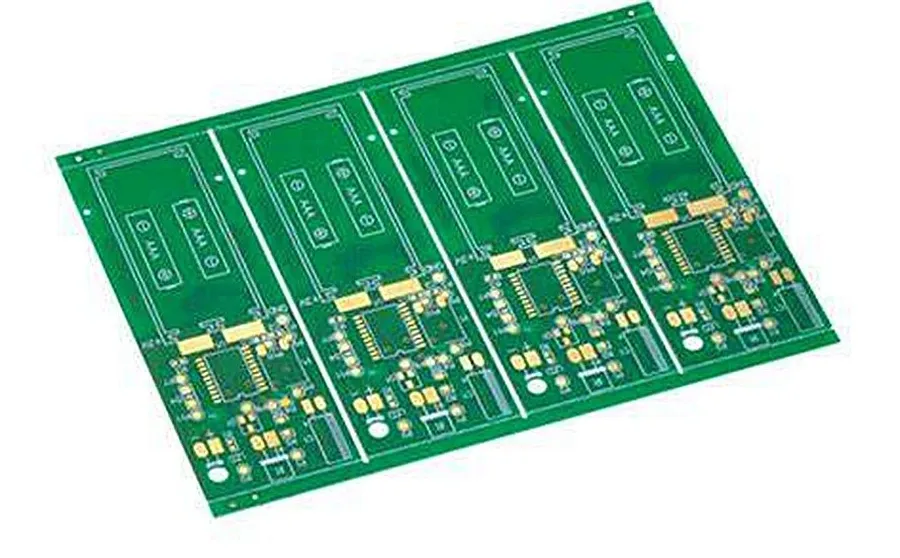 A double-sided PCB board.