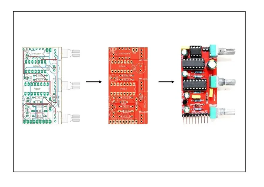 A visual representation of a Gerber file for PCB design.