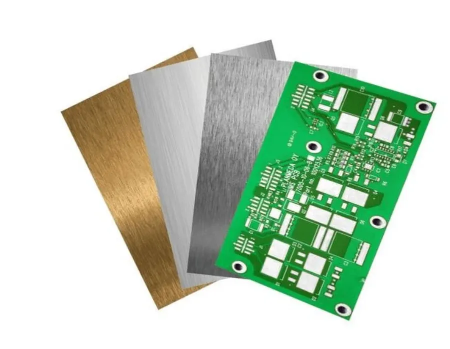 Close-up of different PCB materials.