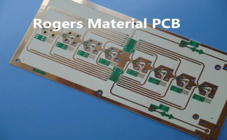 Side-by-side comparison of Rogers PCB and FR4 PCB boards.