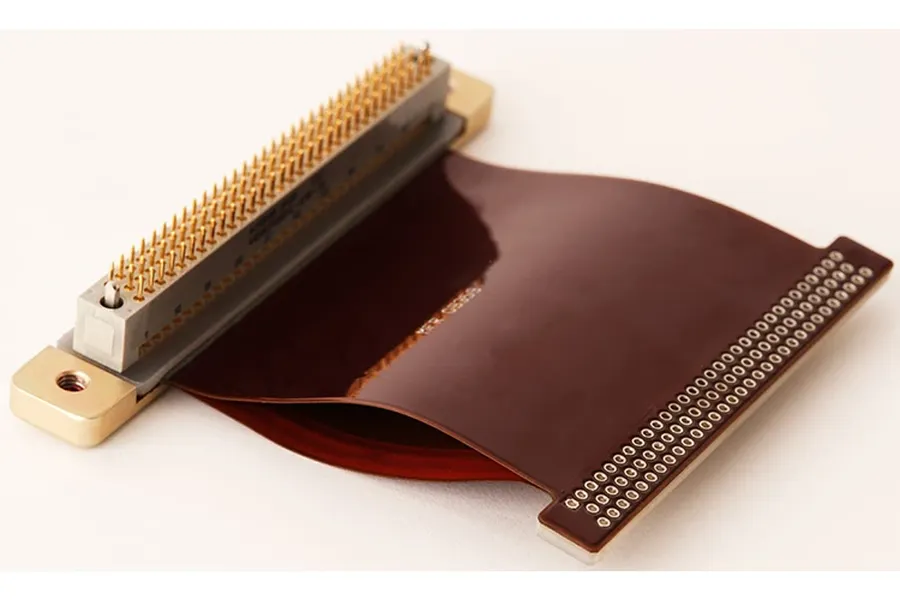 A multilayer flexible circuit board.