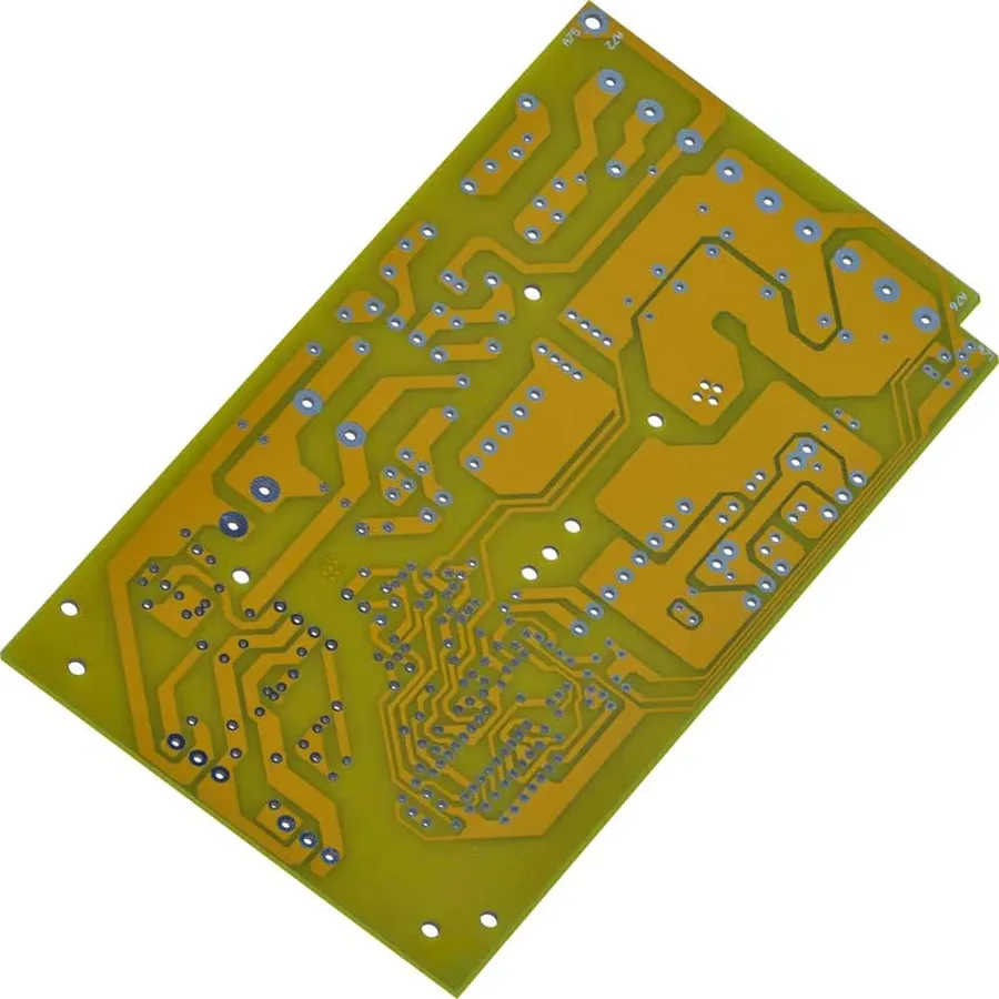 Sheets of copper-clad laminate material used for single layer PCBs.