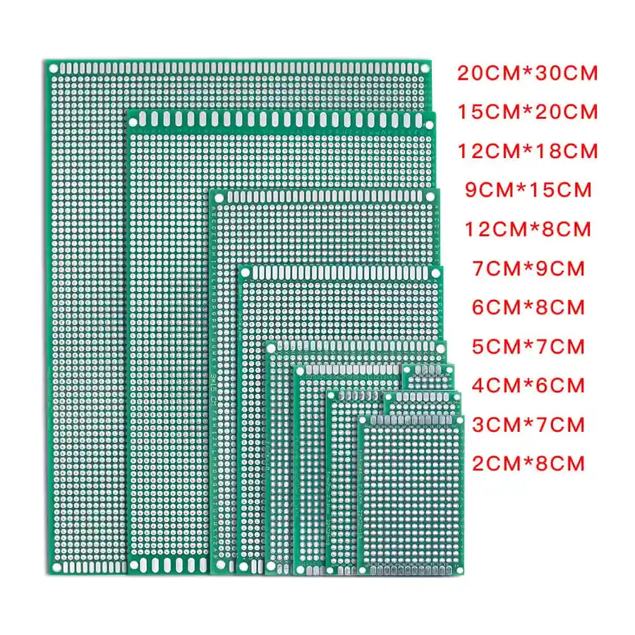 A collection of PCB boards of different shapes and sizes.