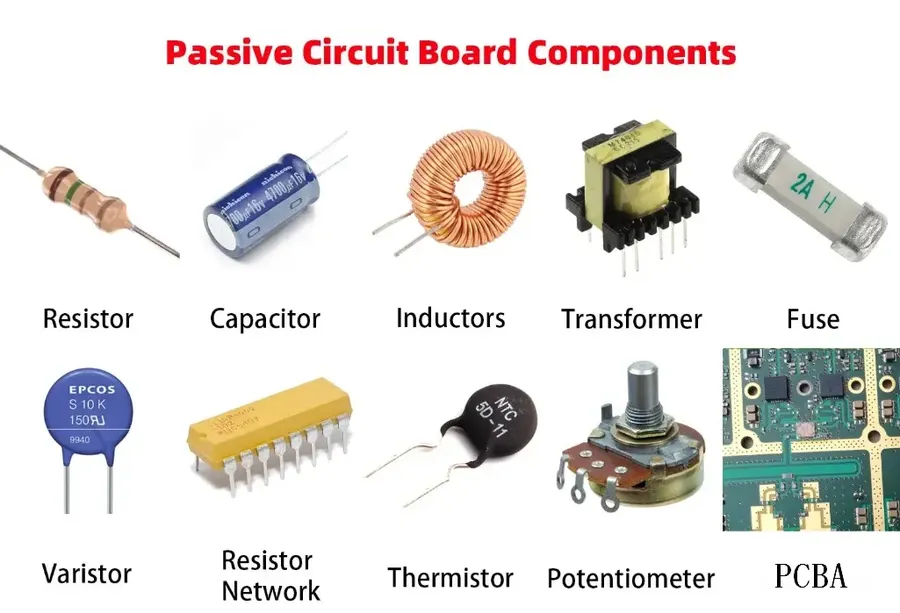 Various resistors displayed on a selection tray.