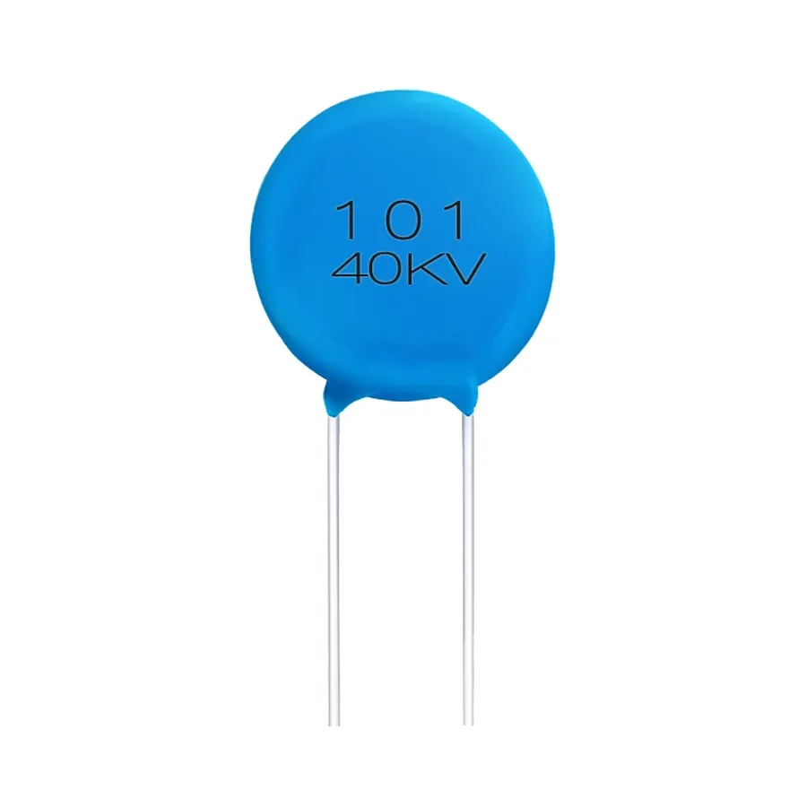 Several ceramic capacitors, displaying their characteristic disc shapes.