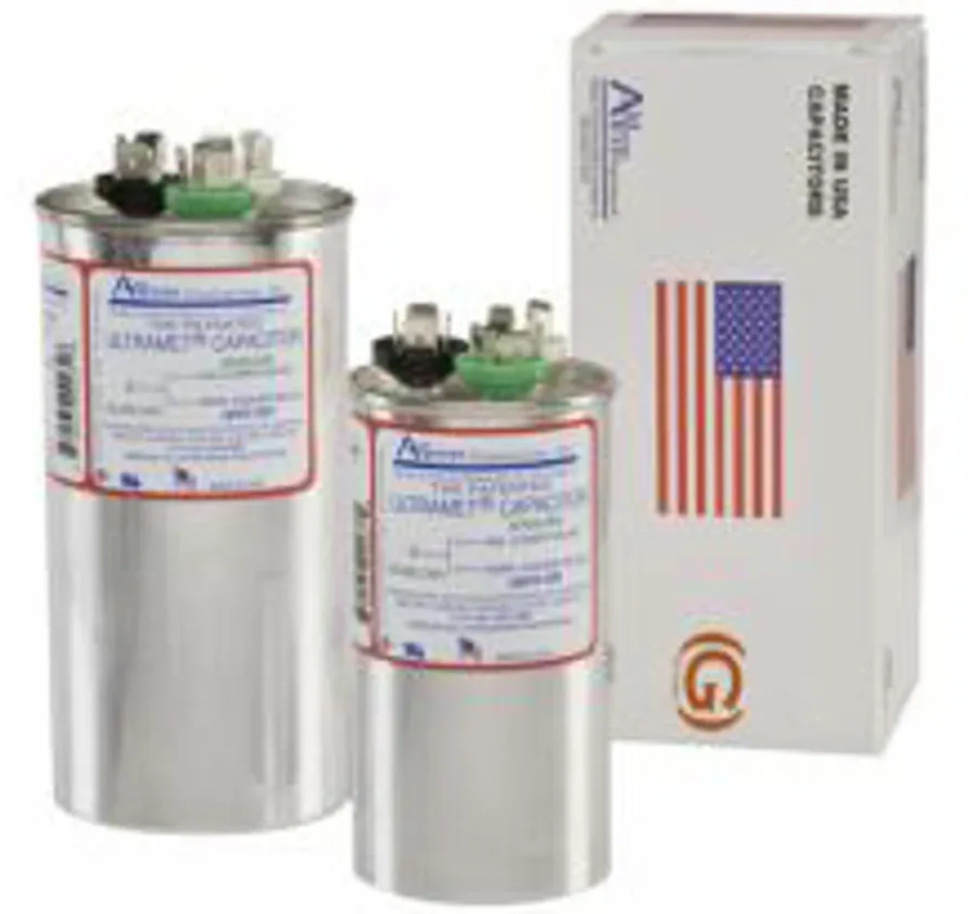 AmRad capacitor installed on an electric motor.
