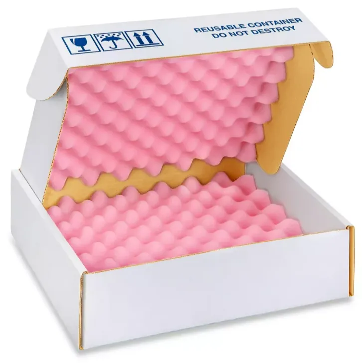 A box with PCBs ready for shipping