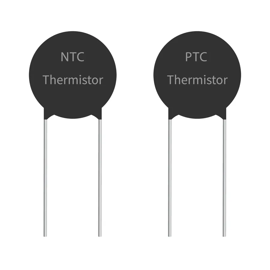 An NTC thermistor with visible markings.