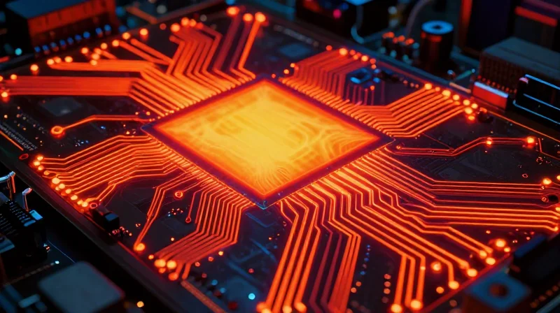 Thermal visualization of current flowing through wide PCB traces
