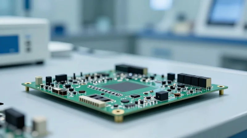 A professional medical-grade PCB held in a sterile environment representing quality certification standards.