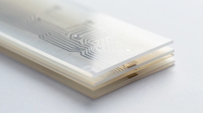 A visual representation of high-performance biocompatible materials used in flexible circuits for medical applications.