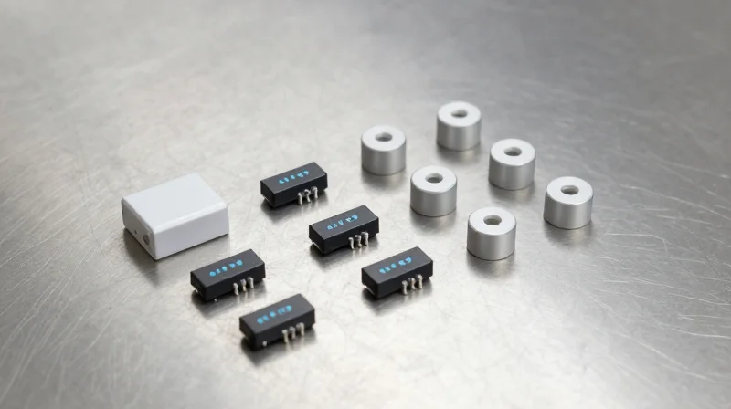 Surgical grade electronic components on a clean surface.