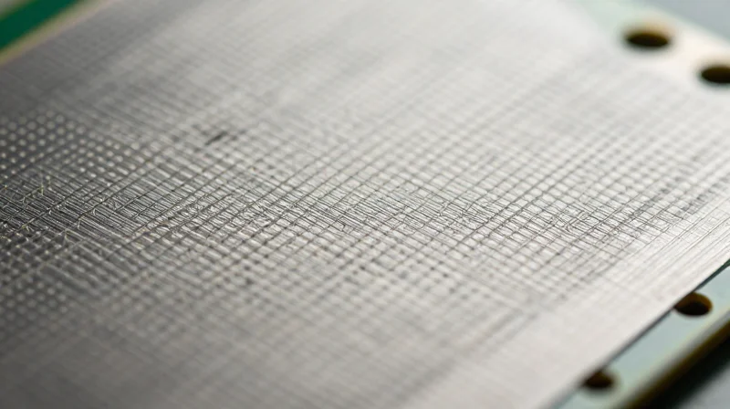 Close-up of high-frequency PCB substrate material texture