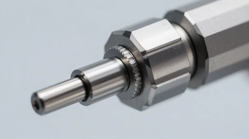 A high-precision assembly view of medical sensor components with perfectly aligned geometric surfaces.