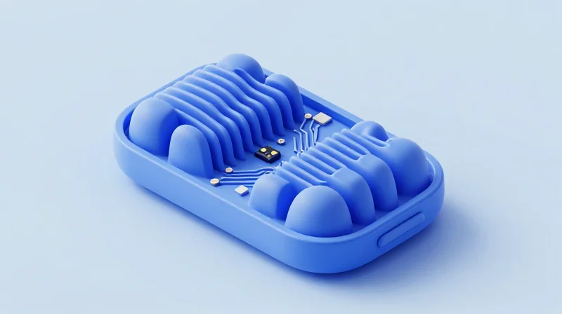 Overcoming Thermal Management Challenges Top-down view of a small electronic assembly with specialized heat sinks and thermal cooling components.