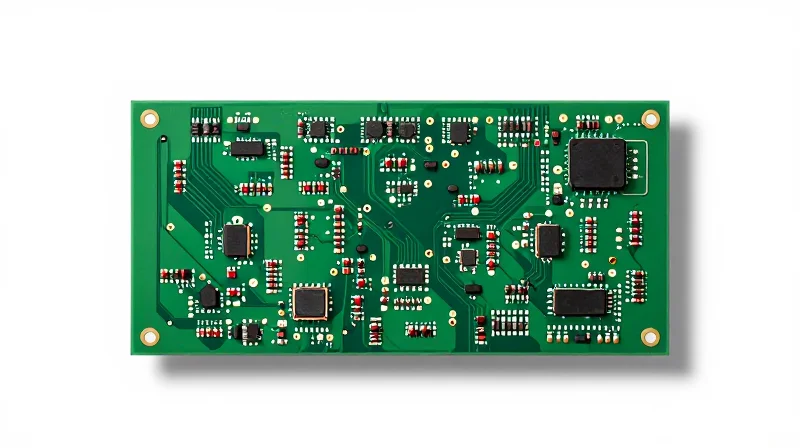 A close up of a traditional static printed circuit board.