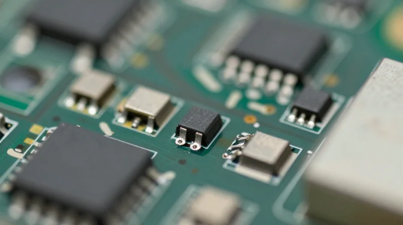 Surface Mount Technology (SMT) Considerations for Miniaturization Micro-view of tiny SMT components on a circuit board surface.