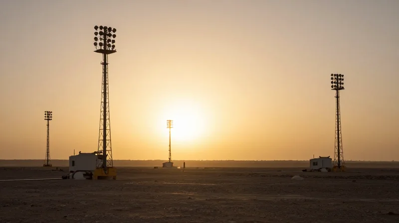 Case Study: Long-term Reliability in Harsh Environments High-mast industrial lighting system in an extreme desert environment