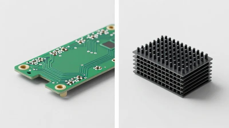 Comparative Analysis: Space Optimization and Z-Height Side-by-side visual representation of a low-profile castellated mount versus a tall pin-header stack