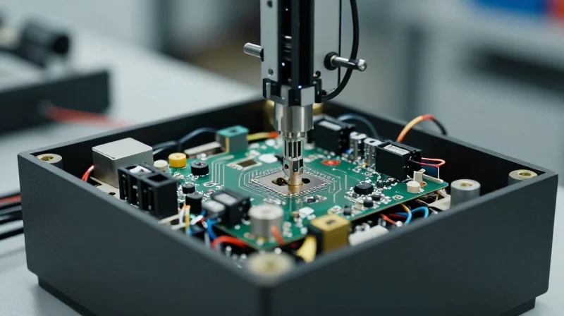 Defining the Scope: What Constitutes a Complex Box Build? An intricate high-precision electronic system being assembled by a robotic arm and human operator