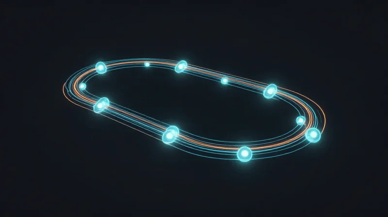Conceptual diagram showing the early stage of product lifecycle with interconnected nodes and glowing pathways