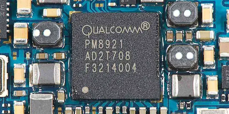 A power management chip on a PCB