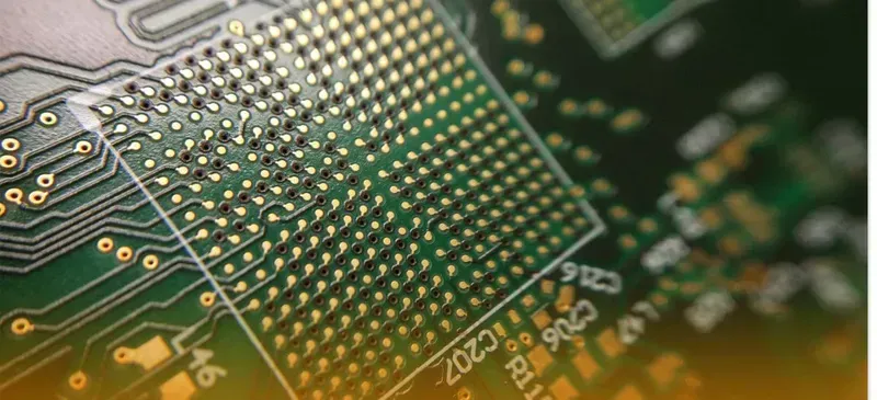 A close-up view of a PCB board material