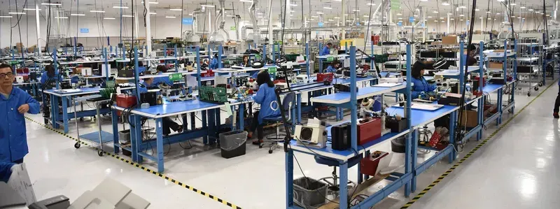 A workshop where PCBs are being assembled