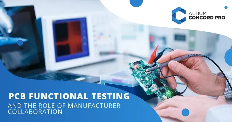 Technicians performing functional testing on a PCB board
