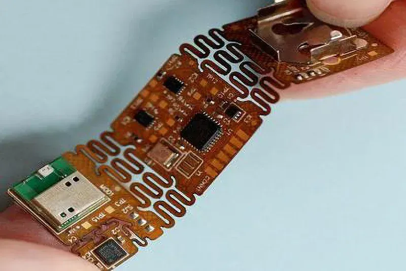 A flexible PCB circuit board.
