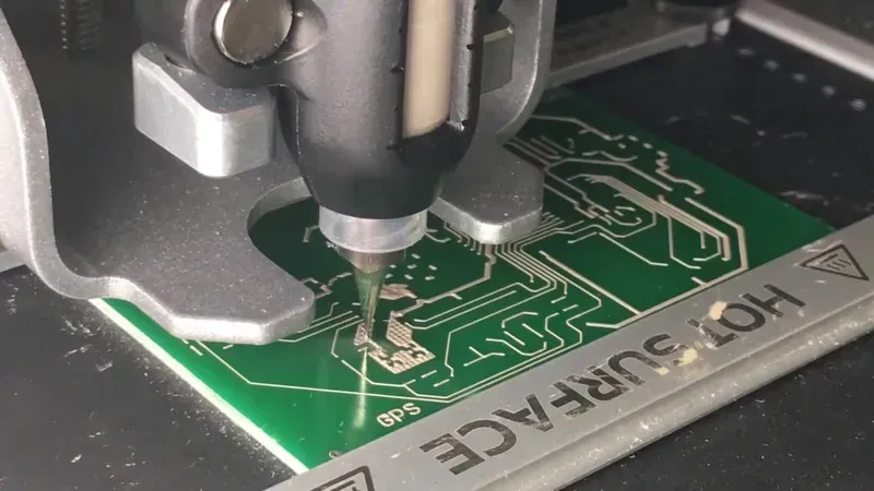 An image of a rapid prototyping PCB