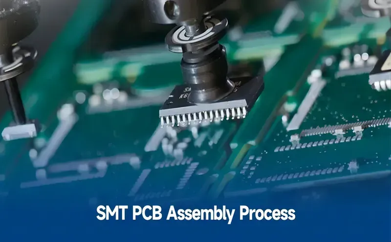 An image showing the process of SMT assembly for a PCB